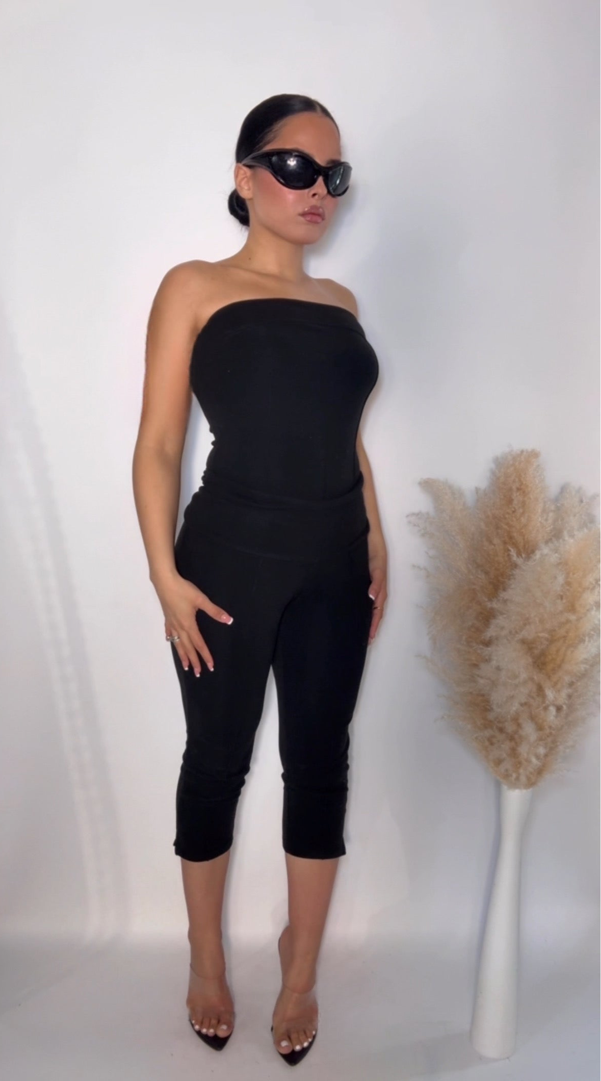 BBTM CHIC ULTRA-SOFT TUBE TOP SMOKED BLACK