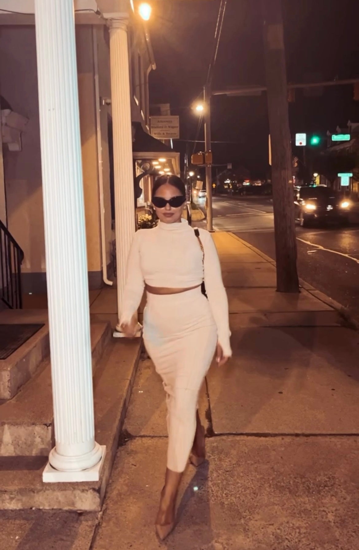 BBTM TIANA MARIE CHIC TOP in creamy taupe