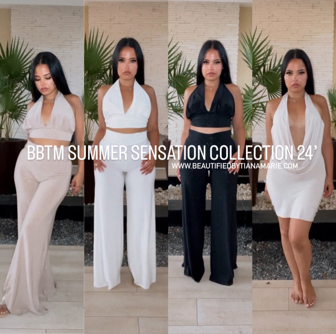 BBTM SS PALAZZO PANTS TAUPE