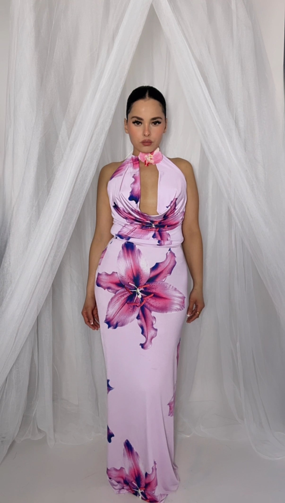 BBTM SPRING ORCHID MAXI SKIRT