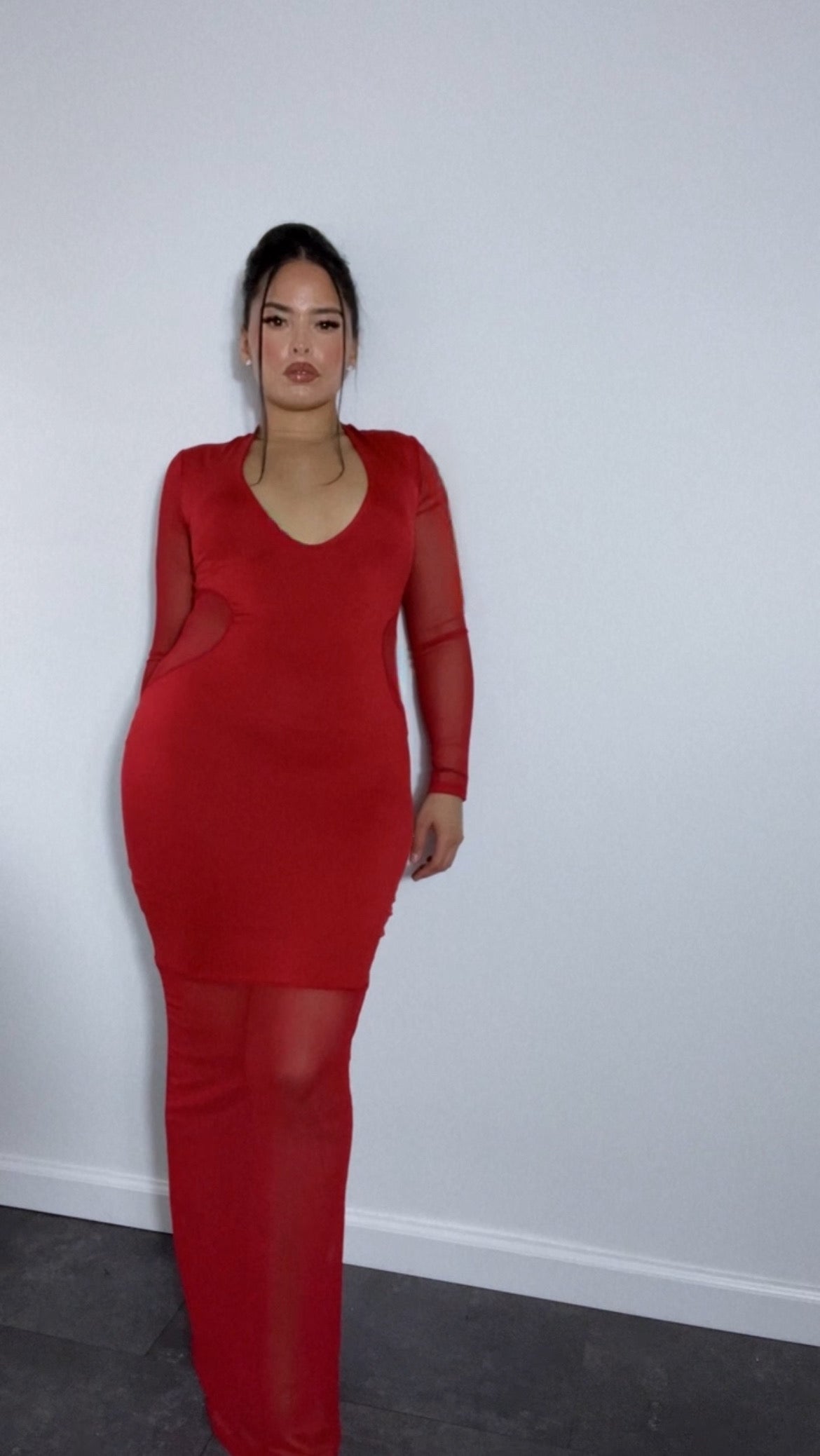 Lucky red mesh dress