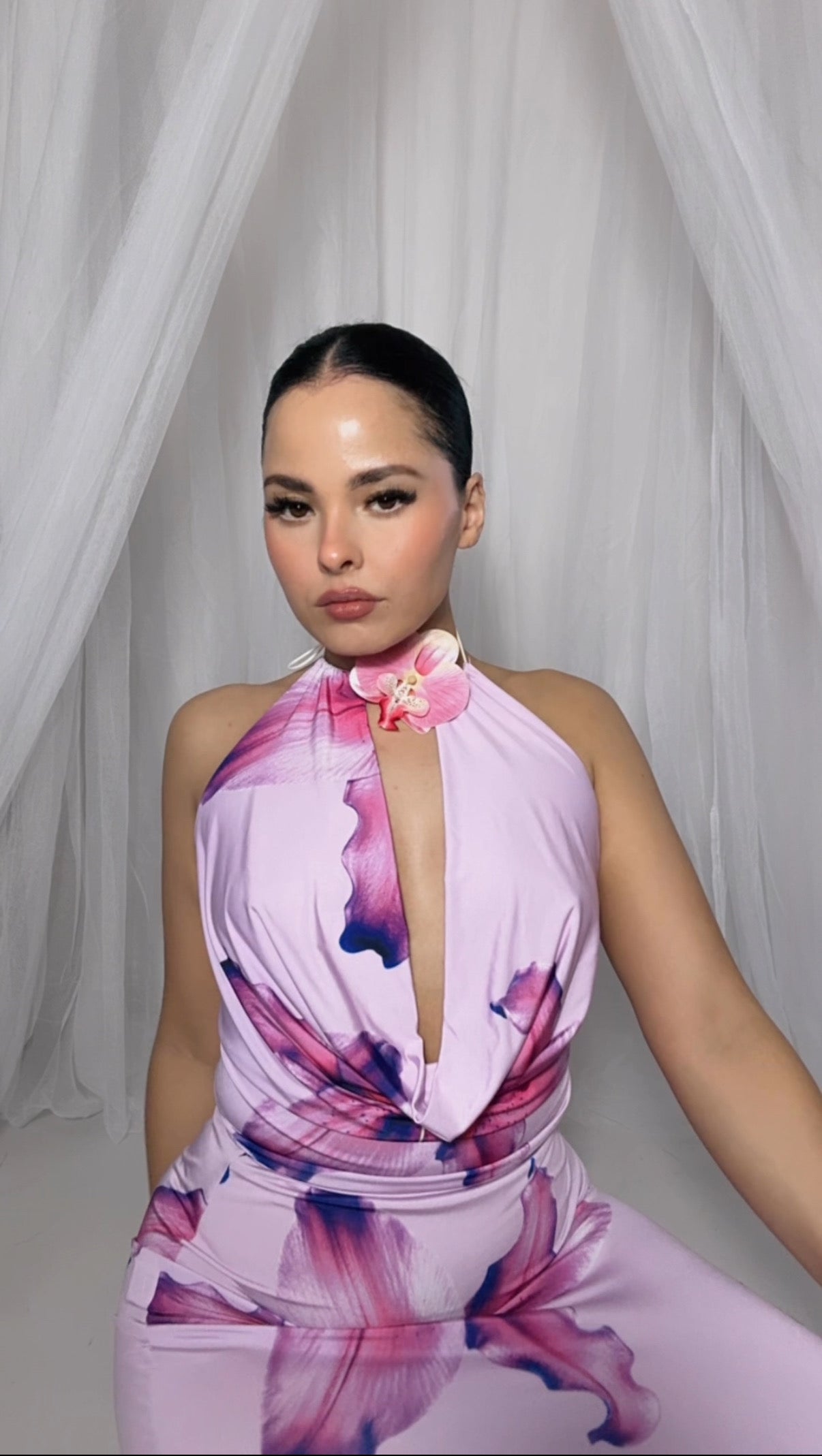 BBTM SPRING ORCHID CHOKER TOP