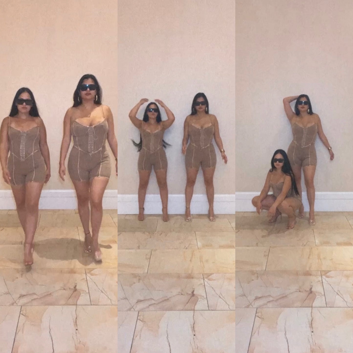 The ribbed corset romper