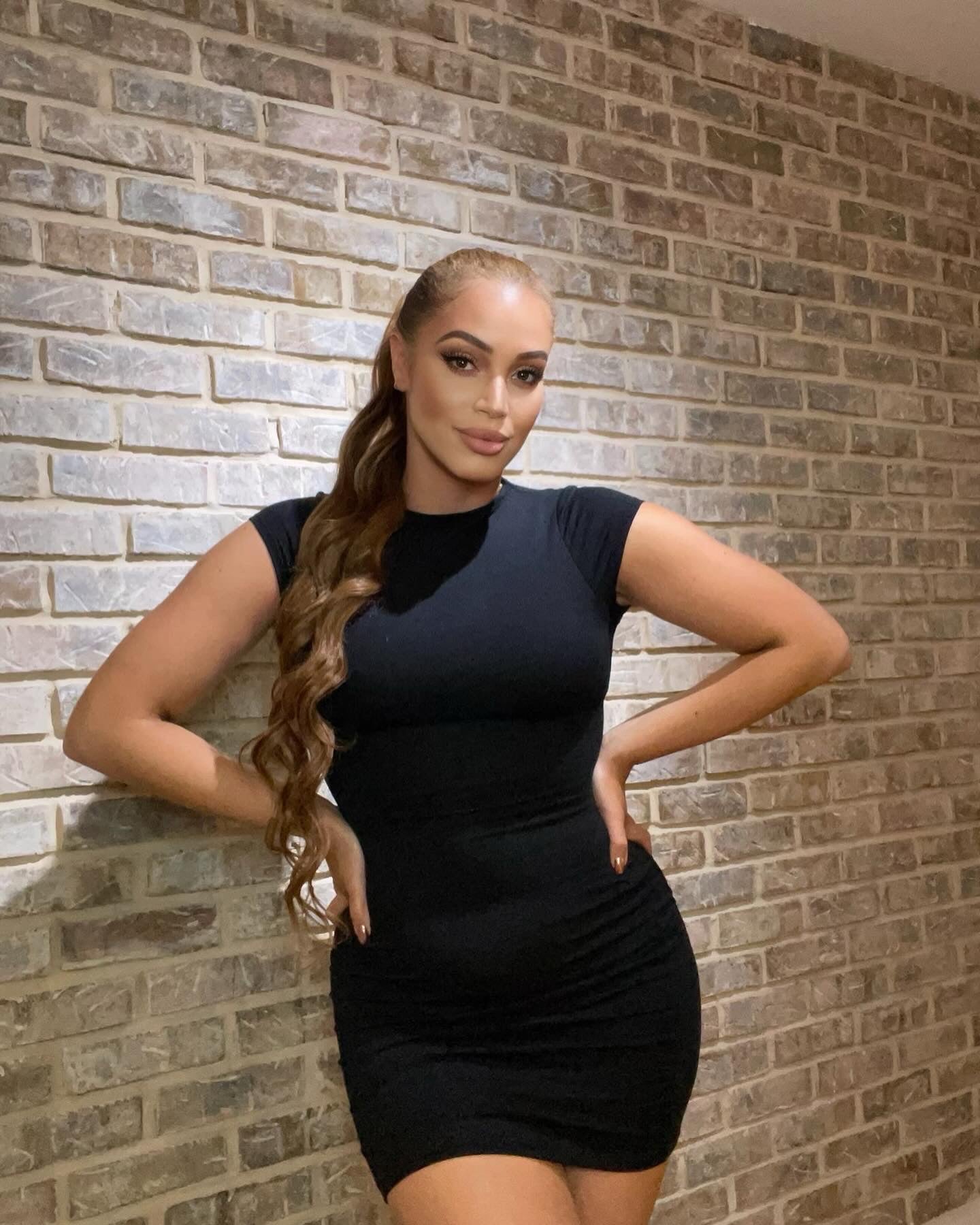 BBTM BLACK LOUNGEWEAR MINI DRESS