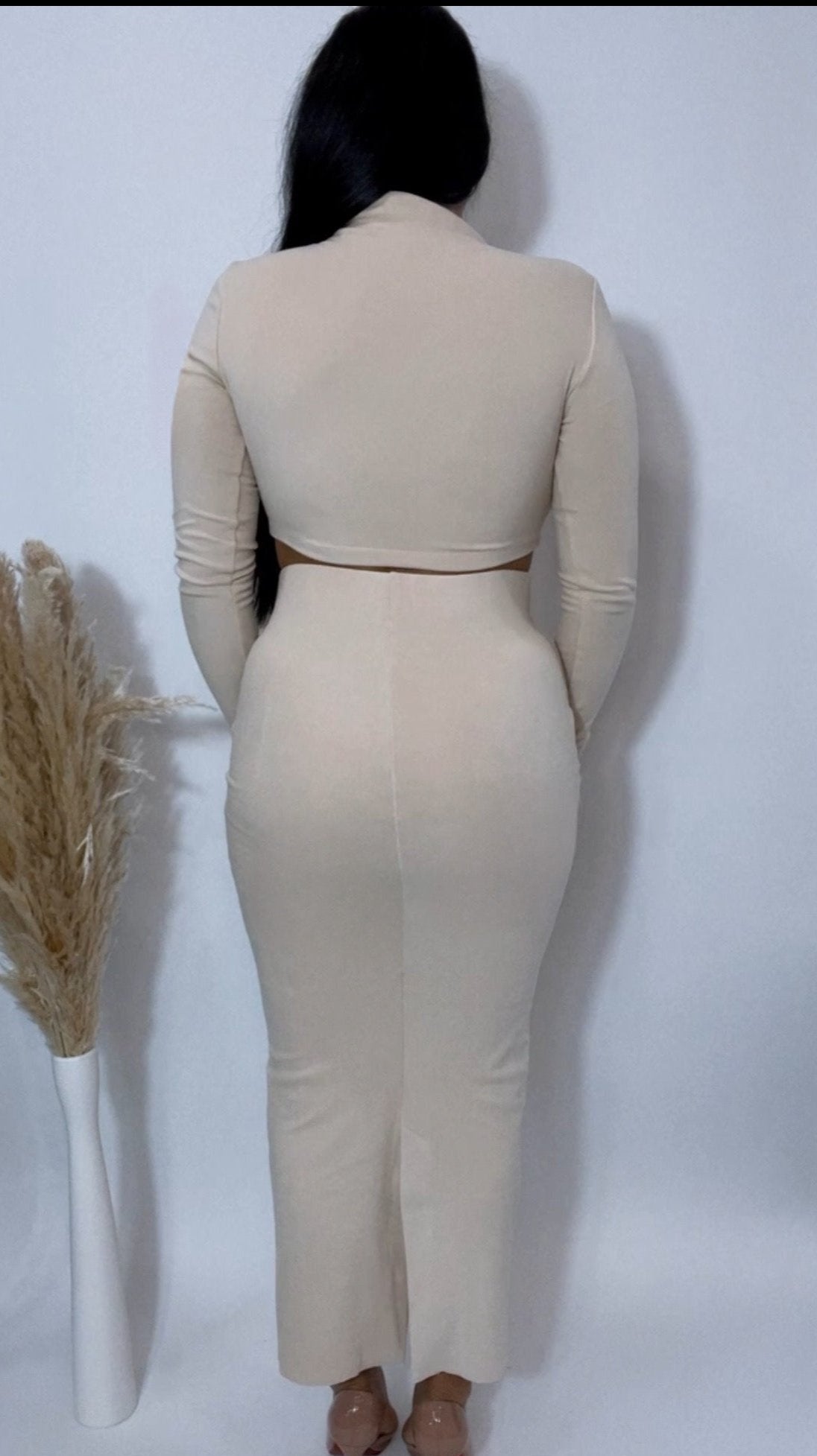 BBTM TIANA MARIE CHIC TOP in creamy taupe