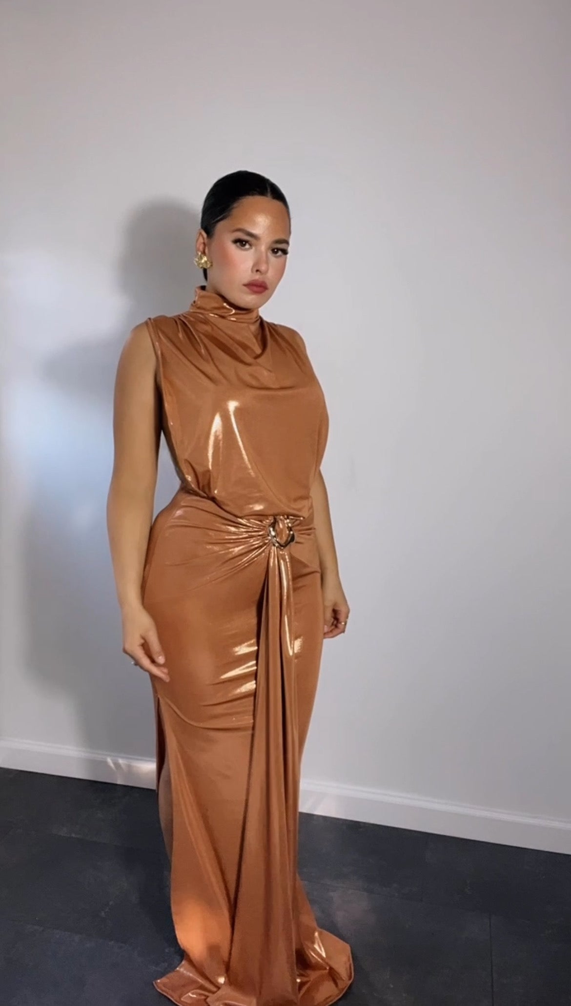 BBTM GOLD GODDES METALLIC DRESS Beautified by Tiana Marie BBTM GOLD GODDES METALLIC DRESS Beautified by Tiana Marie