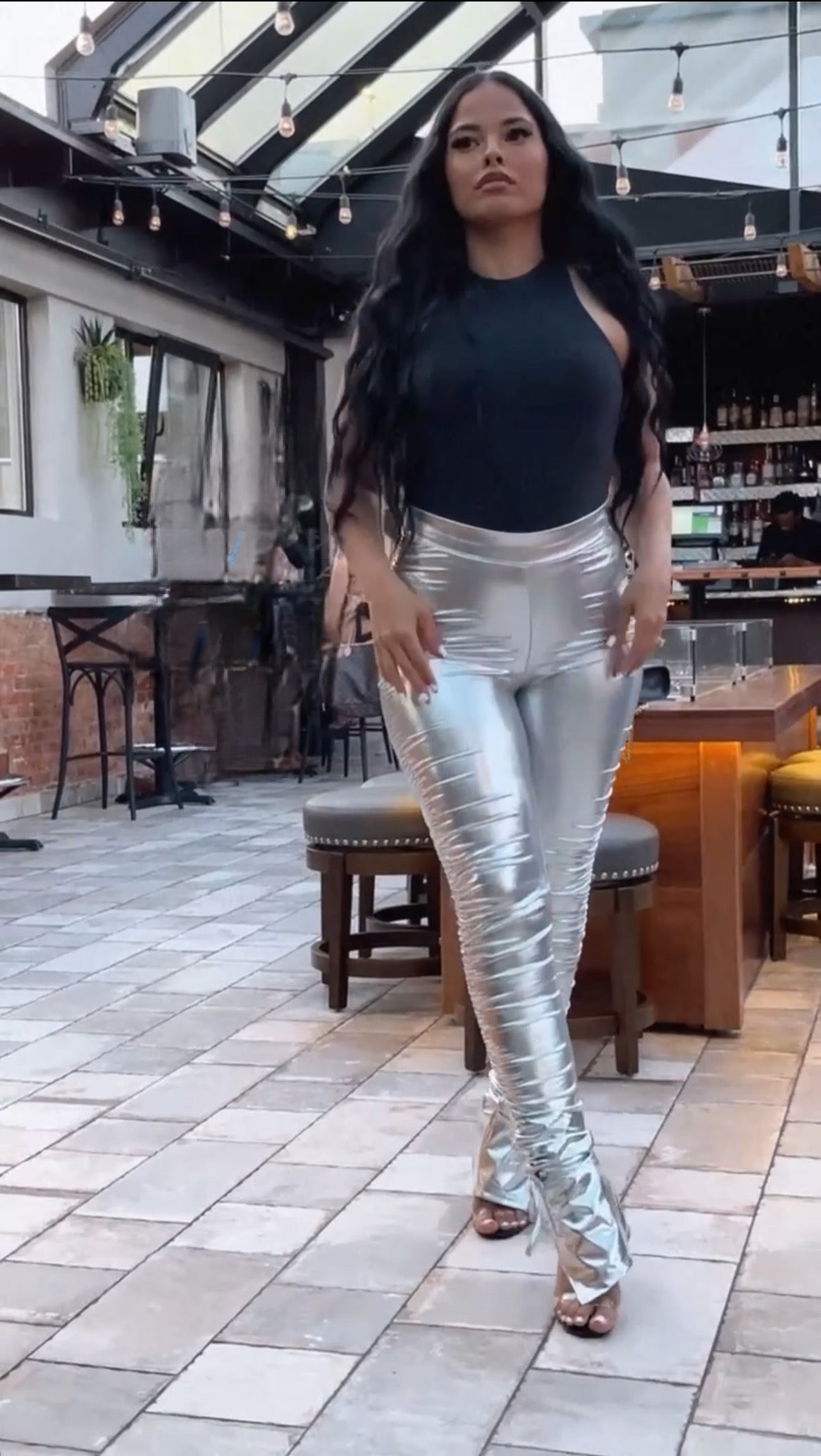 The PERSEVERANCE METALLIC legging