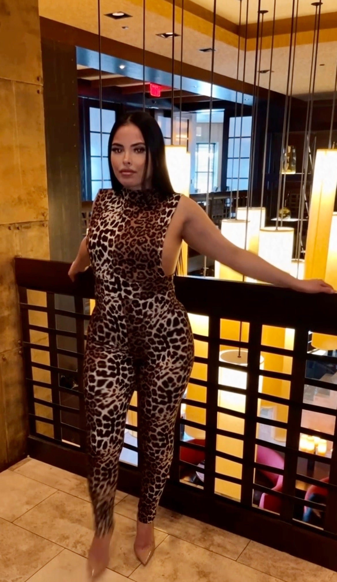 The UNCAGED leopard jumpsuit