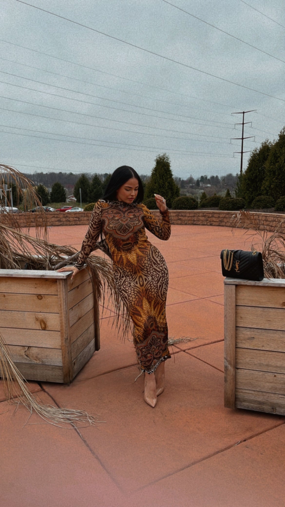 “THE UNCAGED LIONESS” mesh open back tie dress