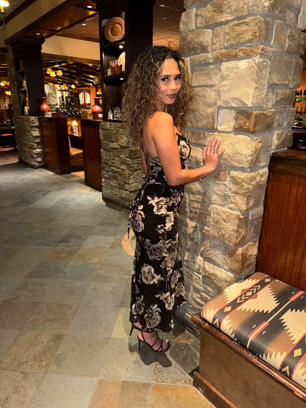 BBTM holiday black/gold velvet dress