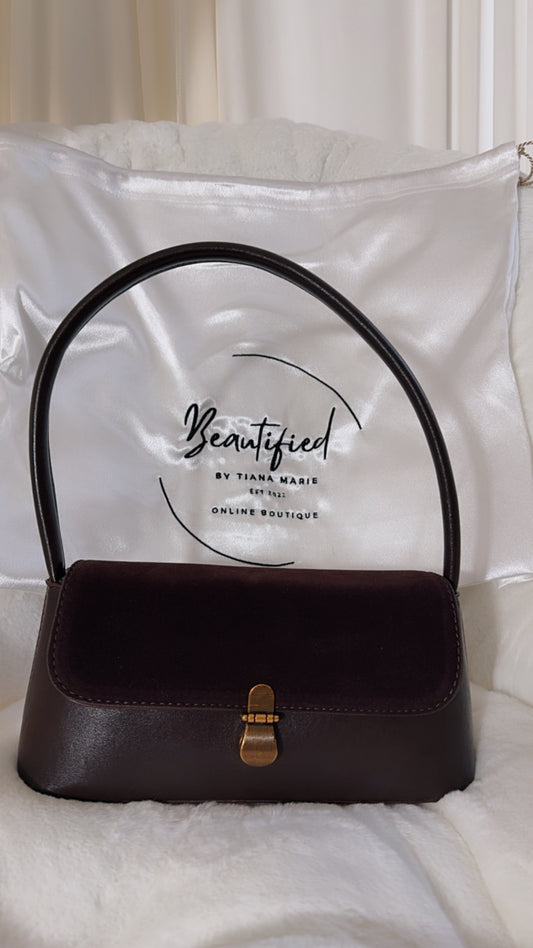 The Kat/Abby burgundy brown shoulder bag