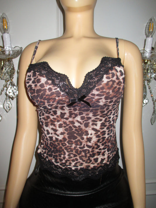 BBTM leopard tank top black