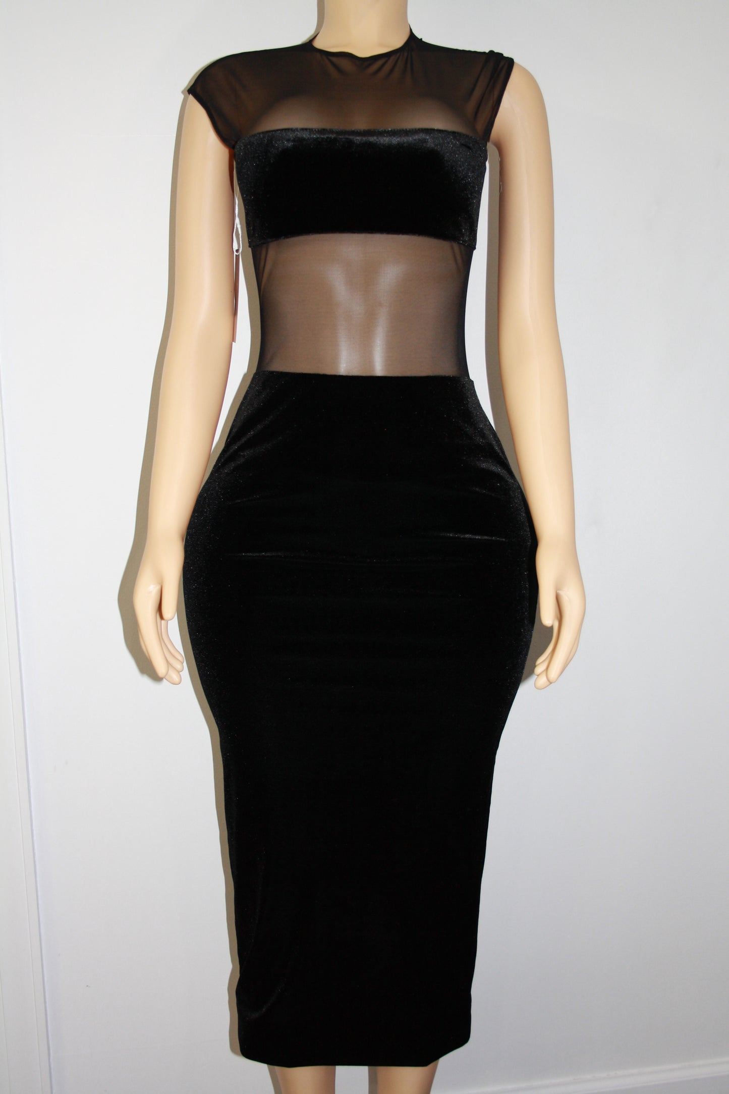 BBTM mesh/velvet “IT GIRL” dress