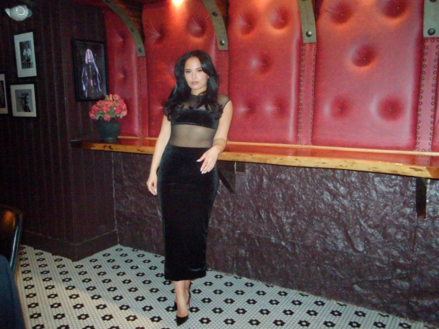 BBTM mesh/velvet “IT GIRL” dress