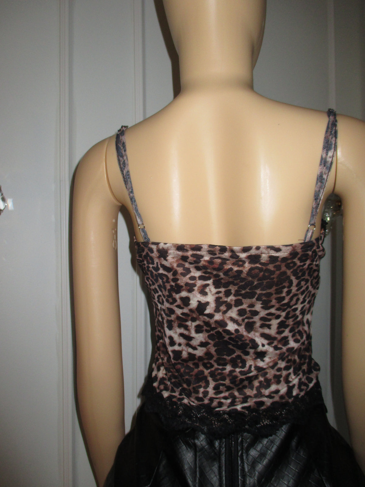 BBTM leopard tank top black