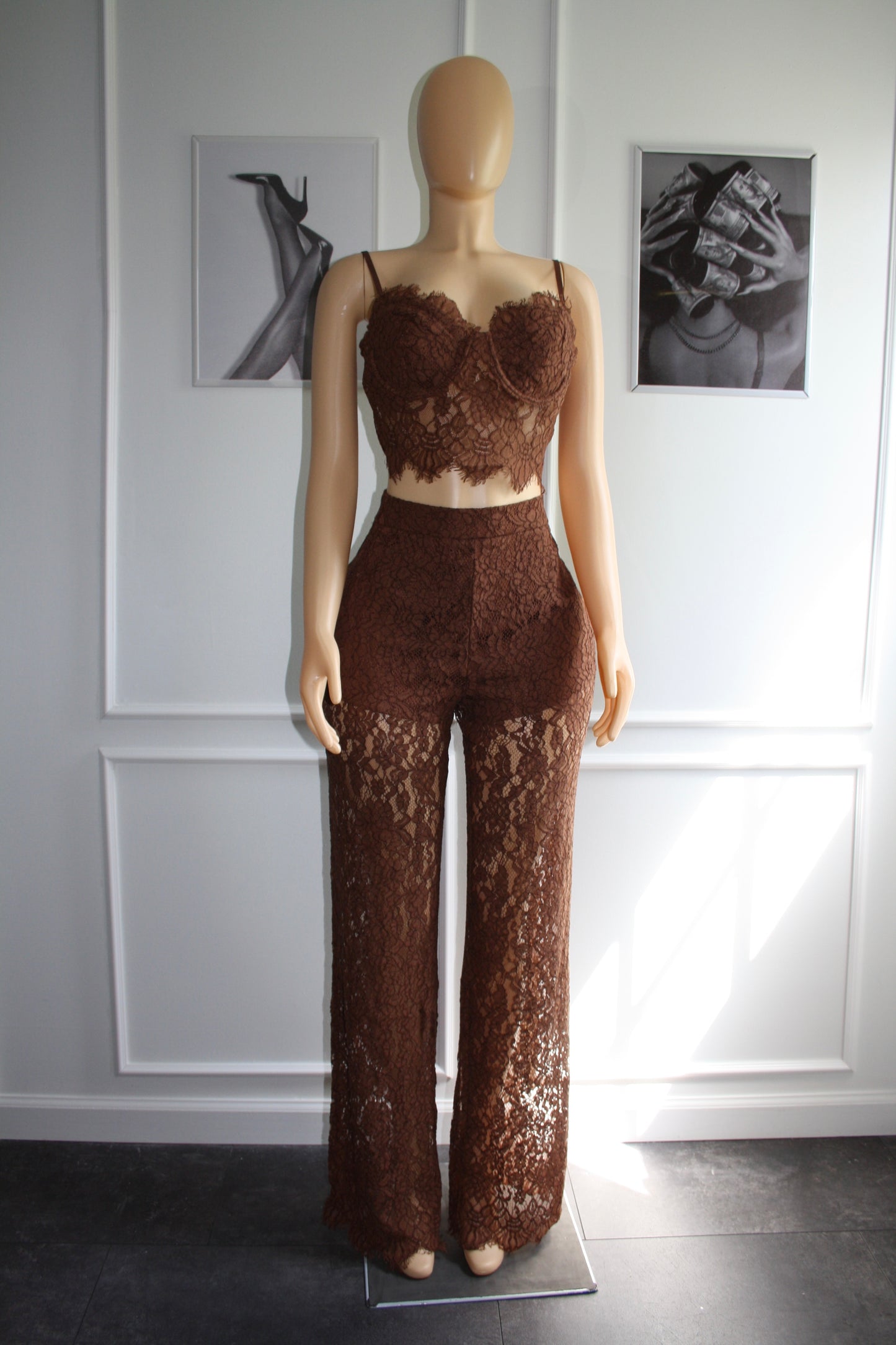 BBTM mocha modern/sexy blazer 3 piece set