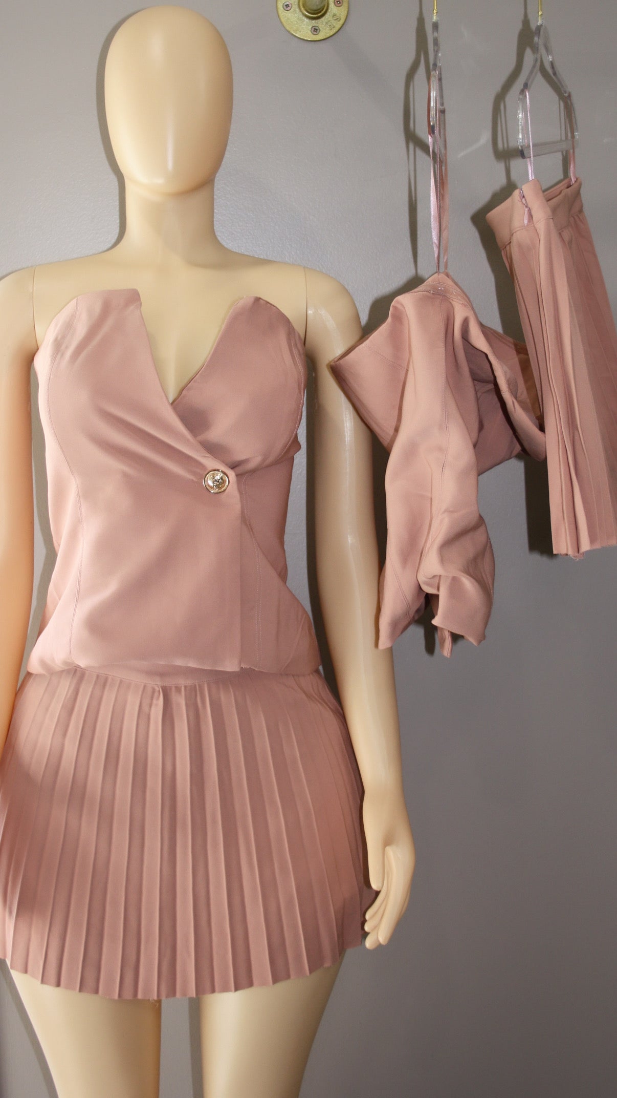 BBTM peachy pink wrap tube top