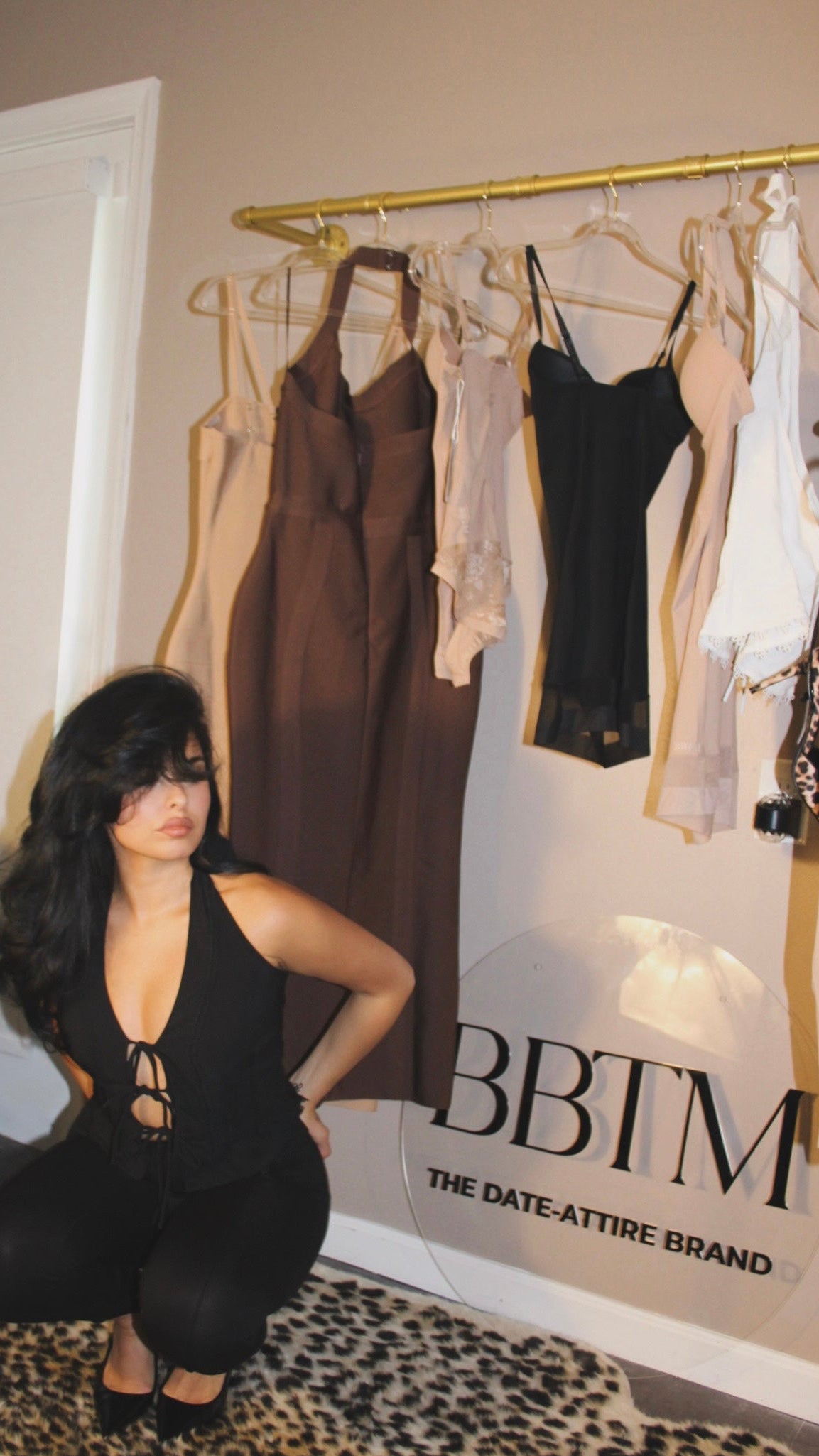 BBTM suiting halter top black