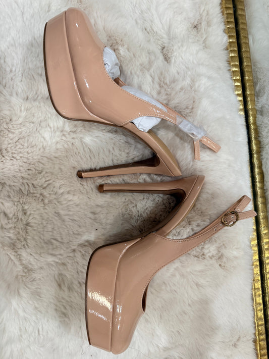 BBTM classic patent platform sling back heel
