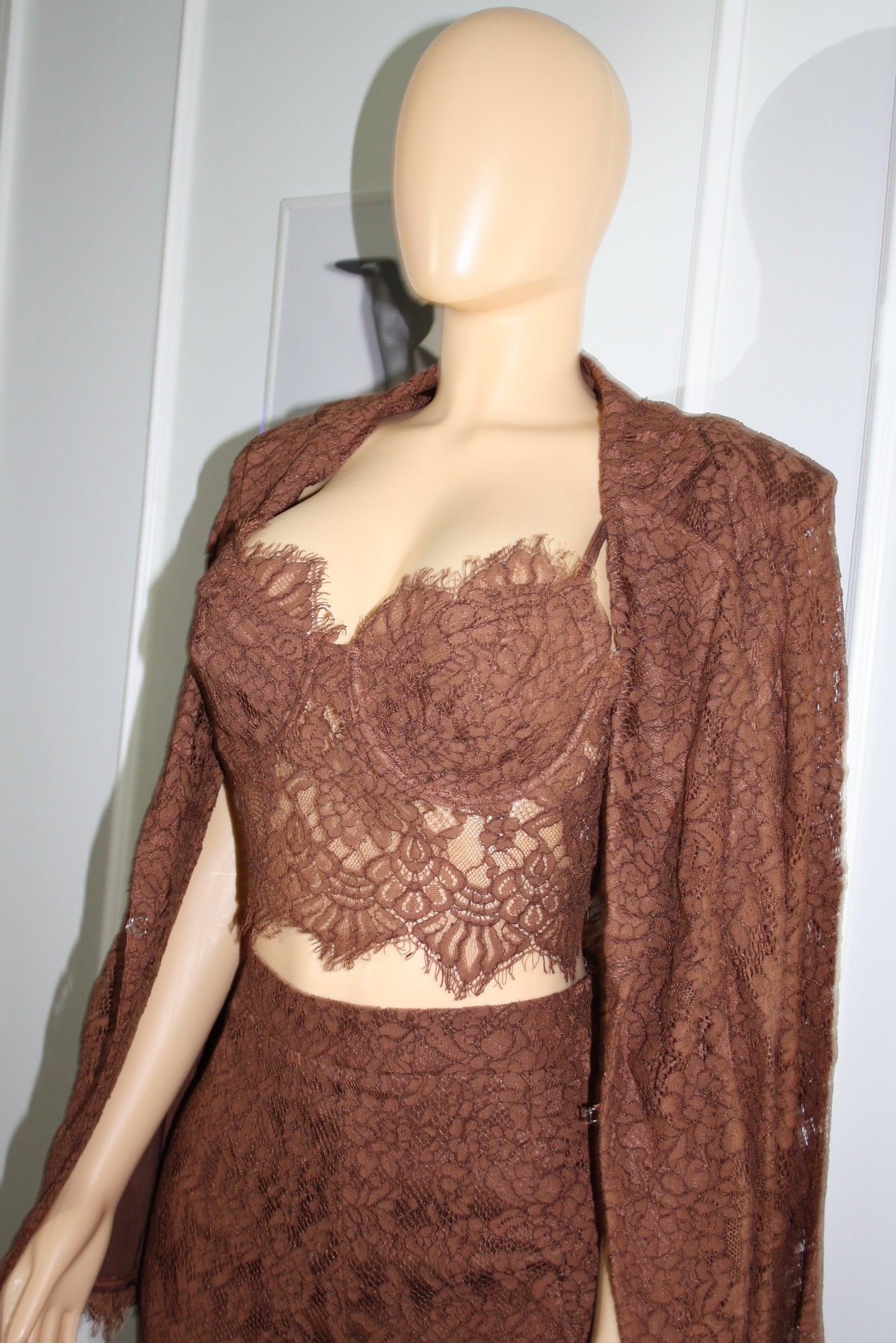 BBTM mocha modern/sexy blazer 3 piece set
