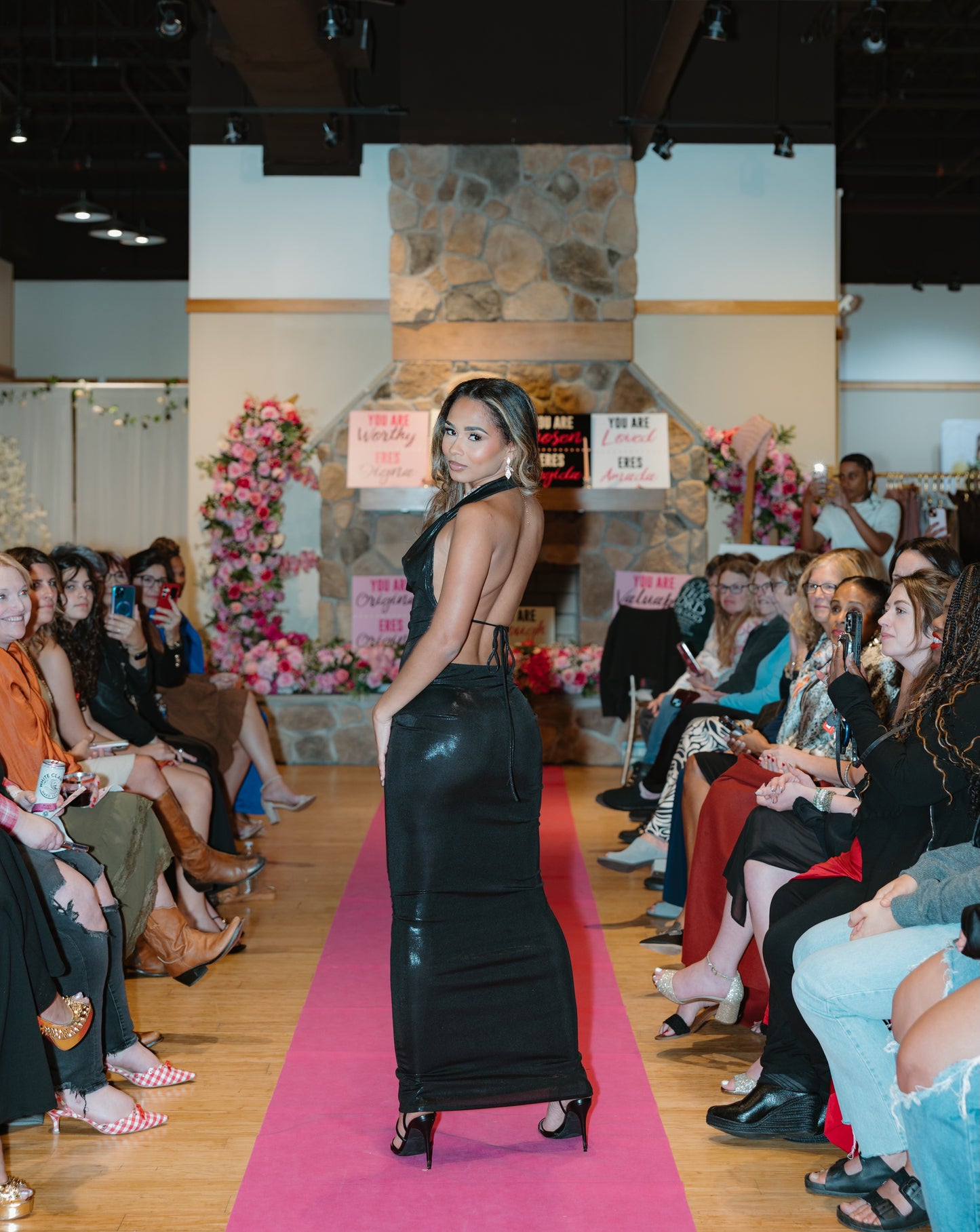 THE BLACK METALLIC backless versatile long maxi dress