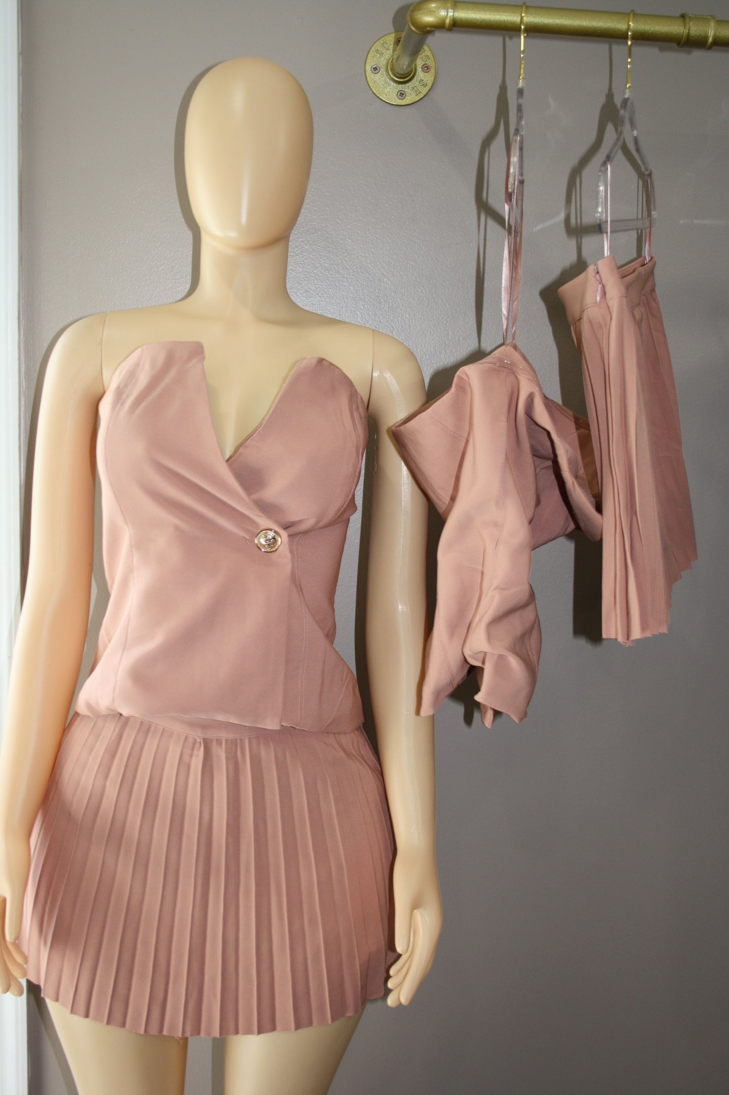 BBTM peachy pink wrap tube top