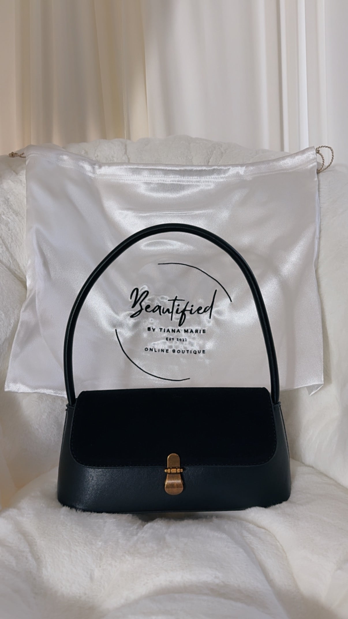 The Tiana black shoulder bag