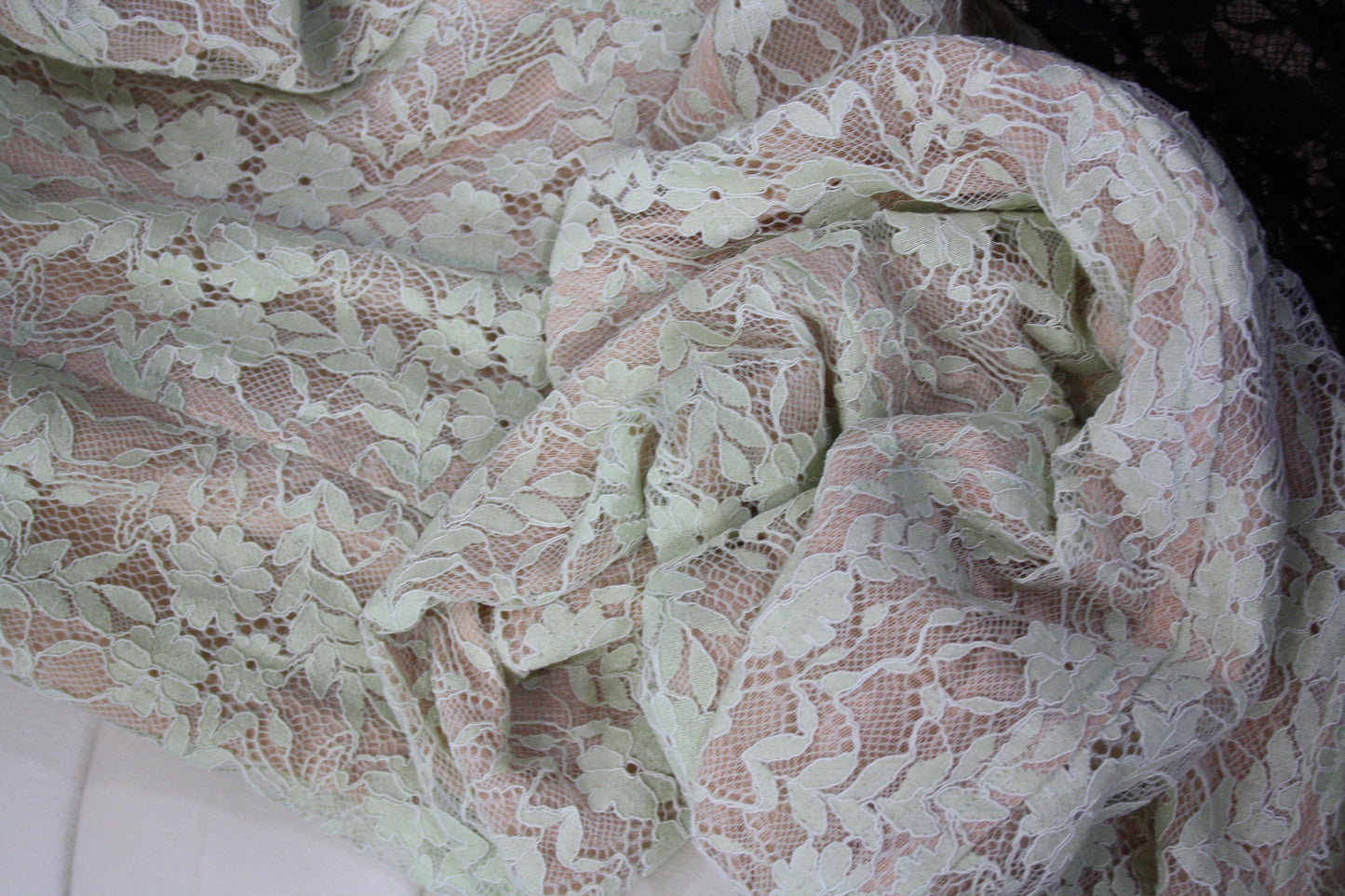 BBTM bold blossom baby lime lace long dress