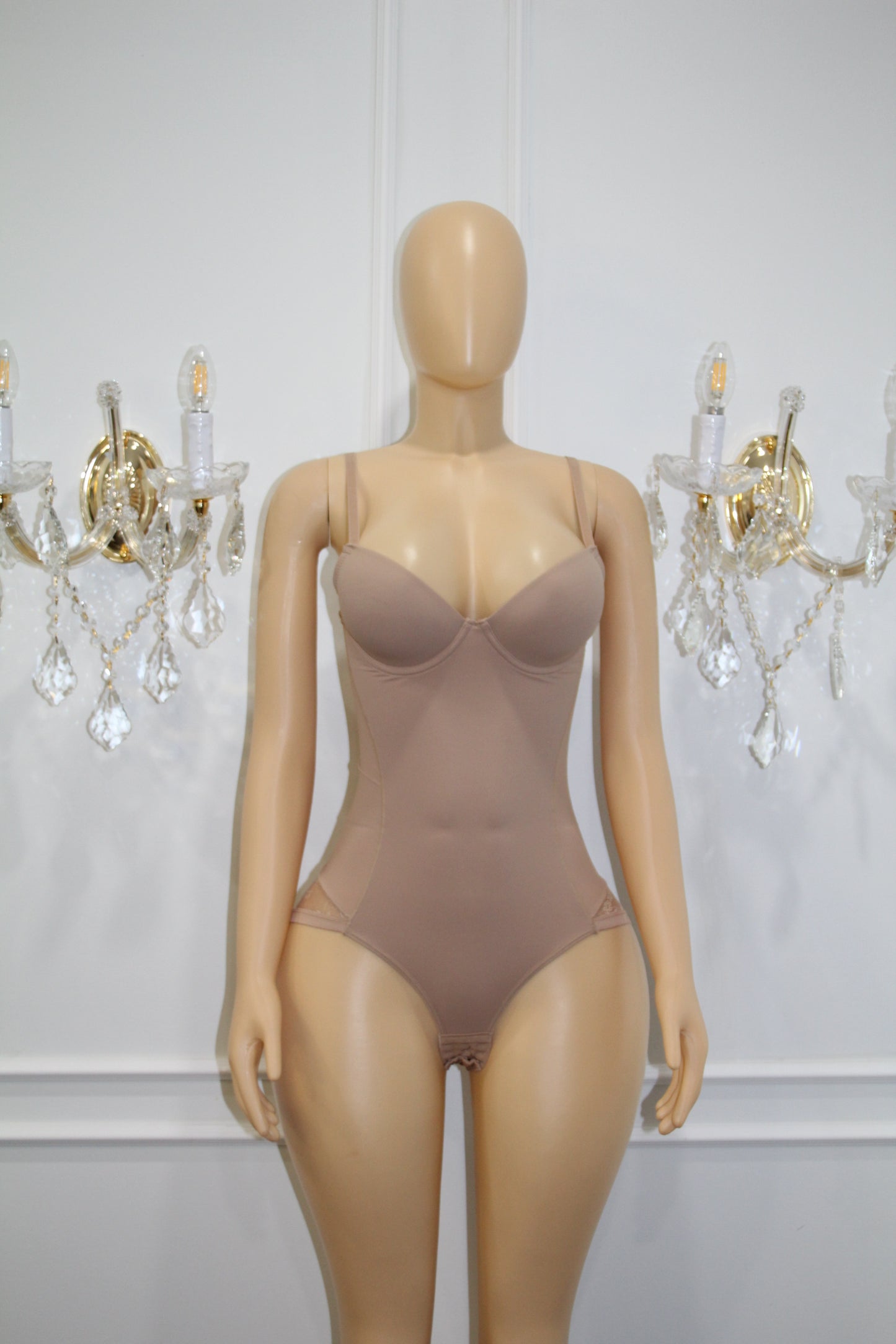 BBTM shapewear skin nude #1 floral mesh bodysuit