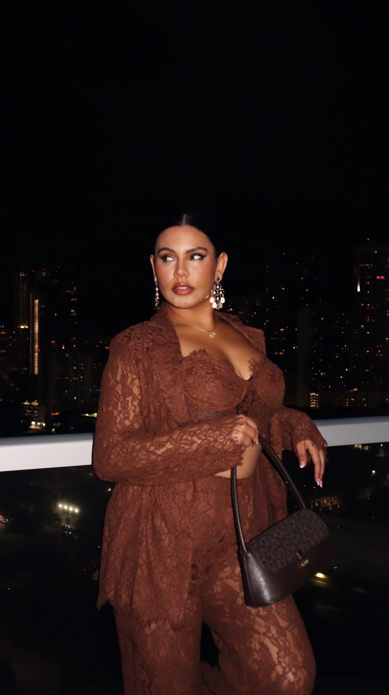 BBTM mocha modern/sexy blazer 3 piece set