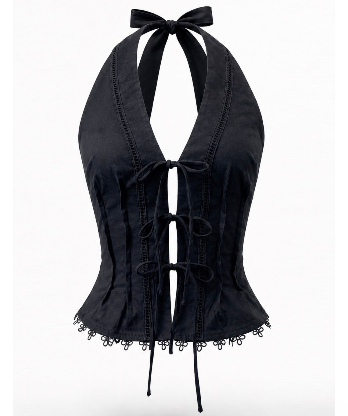 BBTM suiting halter top black